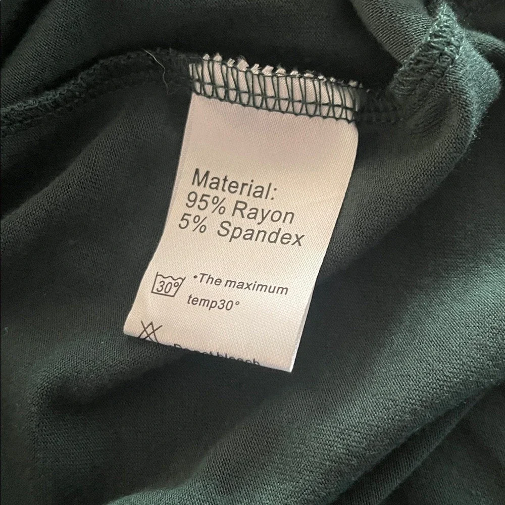 Anydeer Dark Green Long Sleeve Top and Pants Lounge PJ Set Medium‎